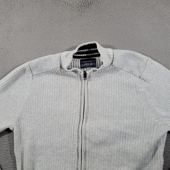 Angelo Litrico Sweater Mens Large Gray Full Zip Mock Neck Crafted Goods Dadcore - Picture 3 of 11